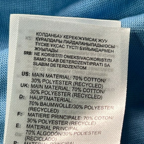 Adidas Golf Pullover Shirt Polo Short Sleeve Men's Large Blue Casual Com… - Picture 6 of 8